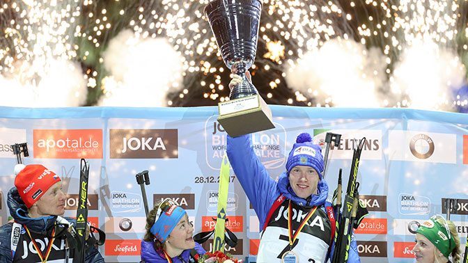 Российские биатлонисты впервые за 5 лет выиграли Рождественскую гонку в Германии