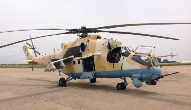 Российский вертолет Ми-35м ВВС Нигерии.
