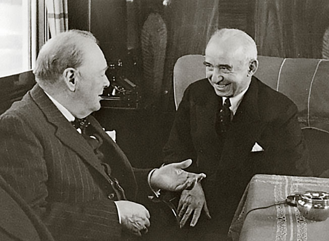 Встреча Уинстона Черчилля с турецким премьером Исметом Инёню.