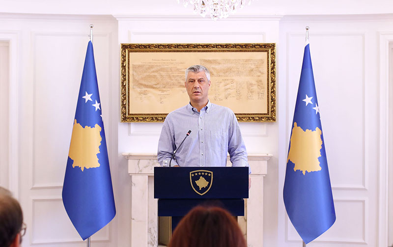 Президент самопровозглашенной Республики Косово Хашим Тачи.