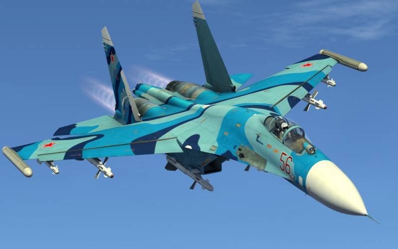 Экипажи Су-27 отработали элементы воздушного боя с применением авиационных средств поражения.