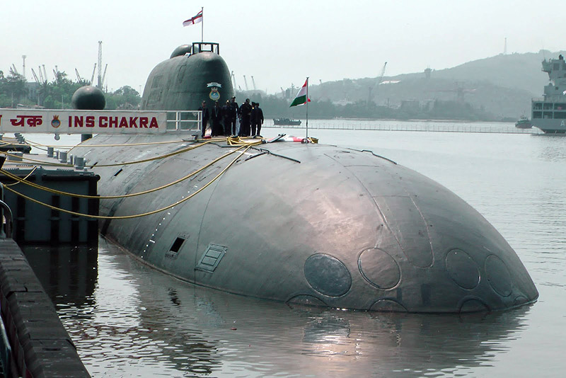Индийская подлодка Chakra - взятая в аренду отечественная атомная подводная лодка проекта 971 К-152 «Нерпа».