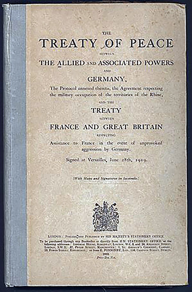 Полный текст Версальского мирного договора подписанного 28 июня 1919 года.