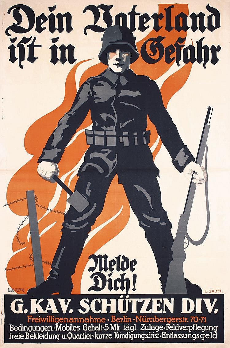 Немецкий пропагандистский плакат времен Первой мировой.