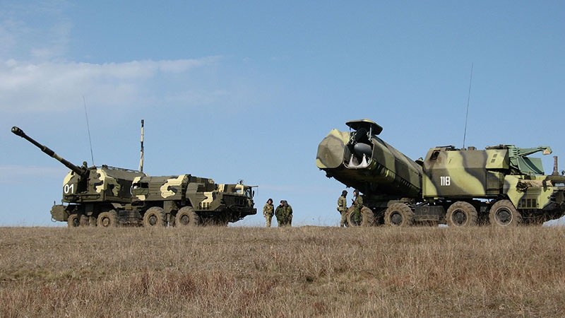 Российские артиллерийские и ракетные комплексы береговой обороны.