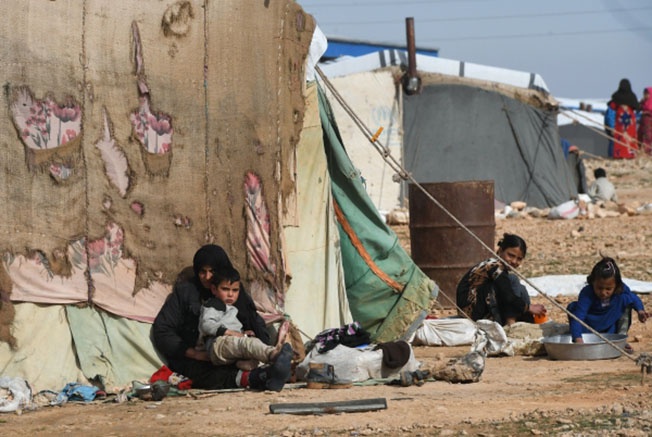 Лагерь сирийских беженцев.