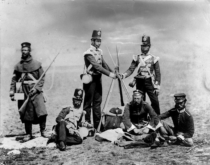 Британские пехотинцы в Крыму.