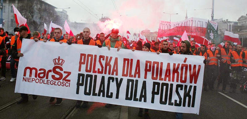 Протесты в Польше против мигрантов.