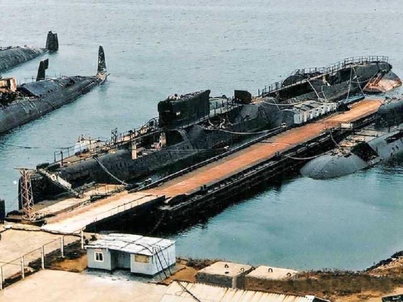 Подводная лодка К-431 после аварии.