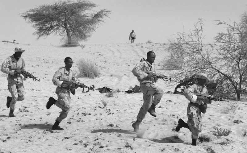 Малийские солдаты во время Агашерской войны.