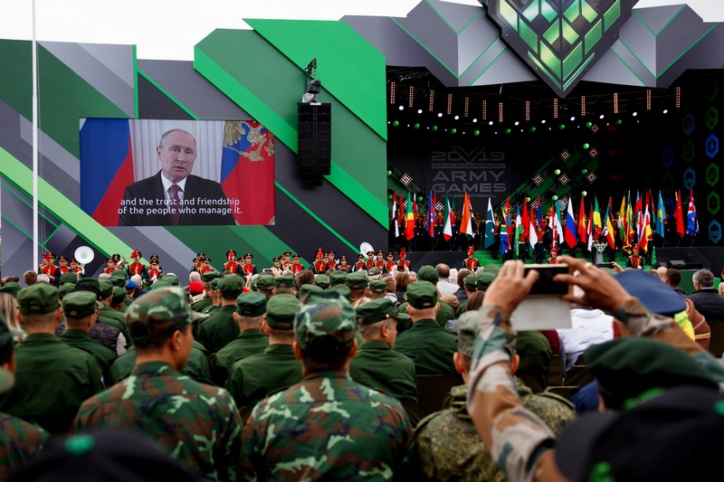 Приветствие Президента России Владимира Путина участникам и гостям пятых Армейских международных игр.