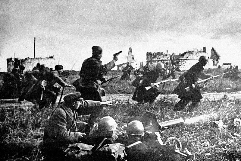 Пехота в бою, 1941 год.