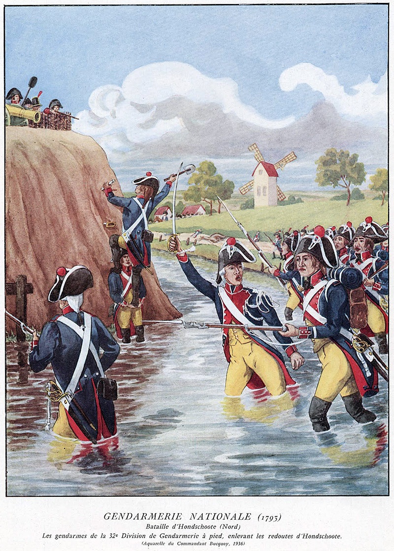 В 1793 г. жандармы срывают английскую блокаду Дюнкерка.