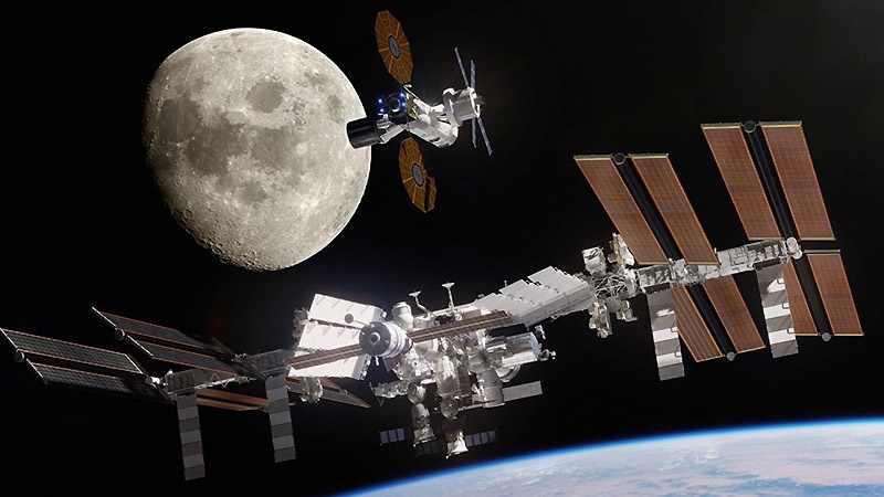 Лунная космическая станция (Lunar Orbital Platform - Gateway).