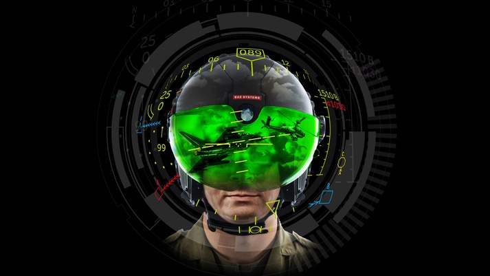Британские авиаконструкторы разработали модель шлемофона с возможностью проецировать информацию непосредственно на визор.