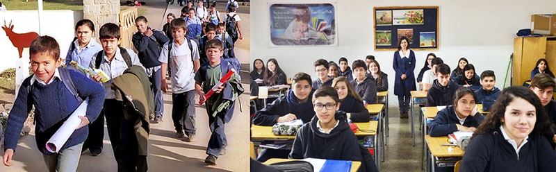 Школьная система в Чили «неравномерна и стратифицирована».