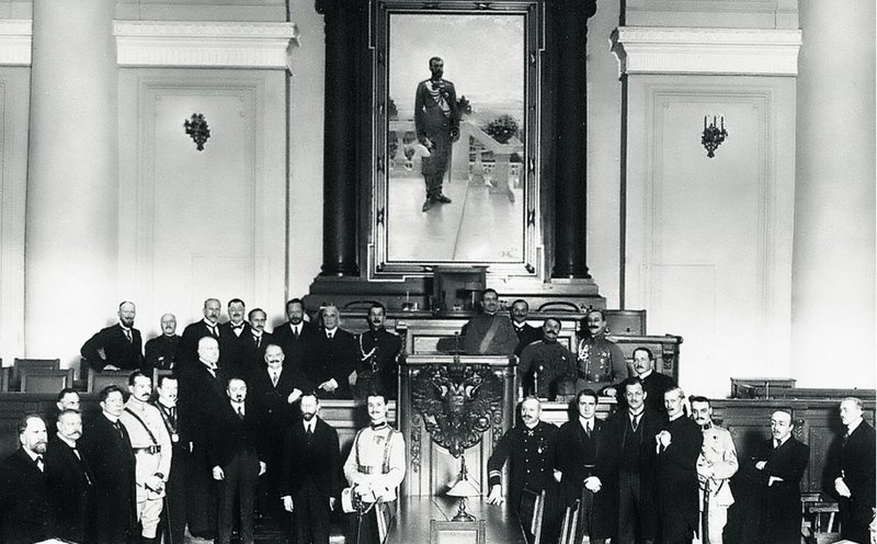 Участники конференции стран Антанты в Петрограде, 1917 г.