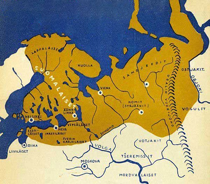Карта «Великой Финляндии».