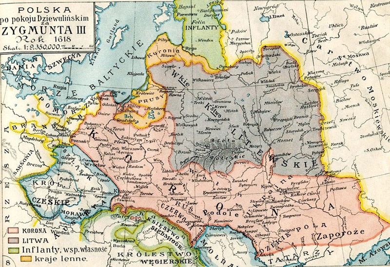 Карта Речи Посполитой времен Сигизмунда III.