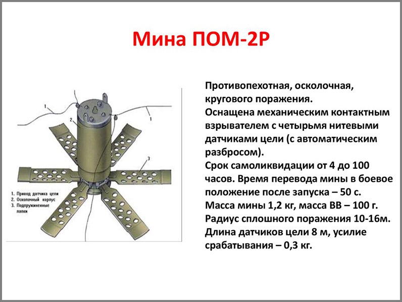 ПОМ-2 «Отёк» планировалась как мина, обладающая повышенной мощностью.