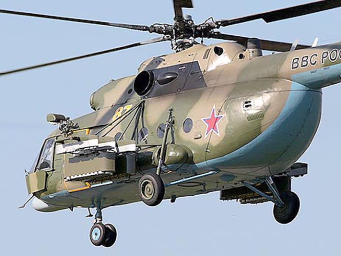Вертолёт с кассетами для мин ПОМ-1.