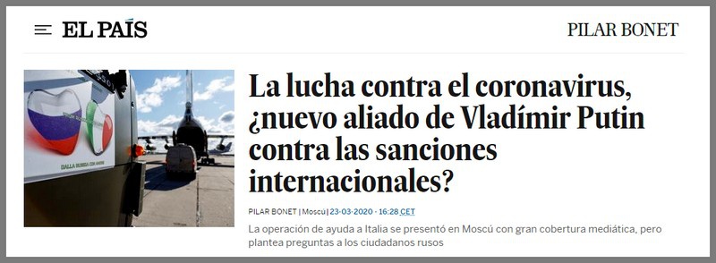 Испанская El País буквально ошарашила своей ничем не прикрытой непосредственностью.
