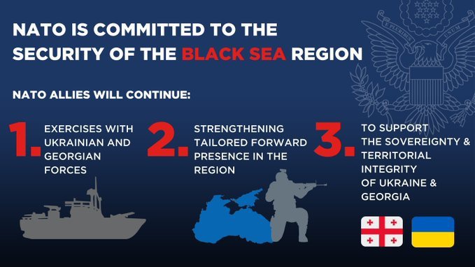 НАТО будет активнее привлекать Украину и Грузию к своим учениям в регионе Чёрного моря.