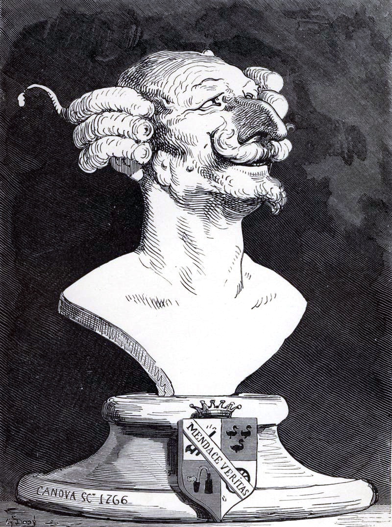 Образ барона Мюнхгаузена, нарисованный Доре.