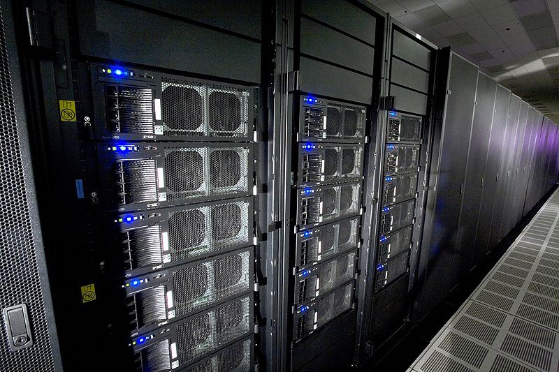 Суперкомпьютер Roadrunner в лаборатории в Лос-Аламос.