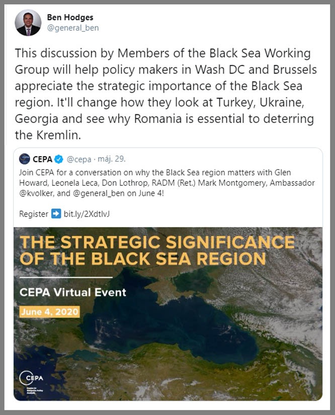 Ходжес и его соратники из Черноморской рабочей группы не могут успокоиться и планируют продолжить обсуждать проблему Чёрного моря.