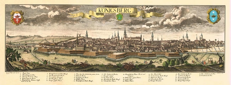 Кёнигсберг в 1758 году оказывается в составе Российской империи согласно манифеста о присоединении Восточной Пруссии к России.