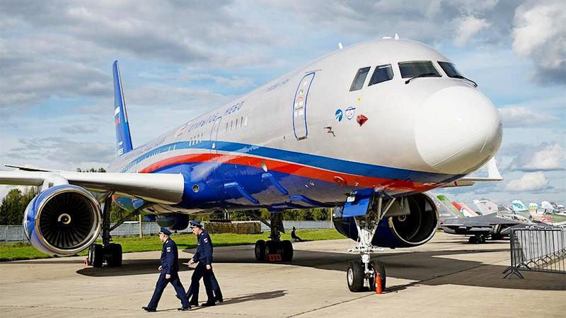 Самолёт наблюдения Ту-214ОН «Открытое небо» Министерства обороны России.