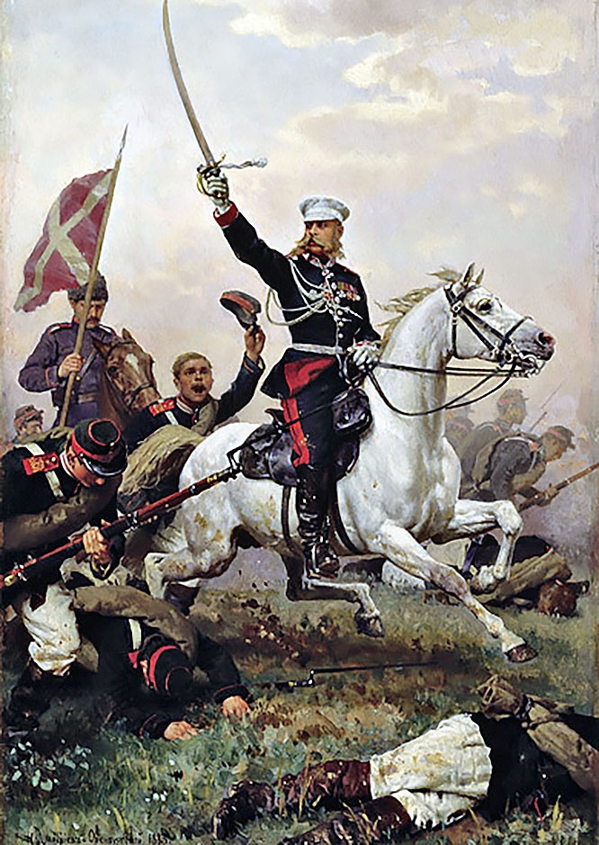 Н.Д. Дмитриев-Оренбургский. Генерал М.Д. Скобелев на коне.1883 г.