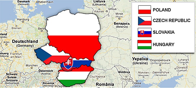 Вышеградская группа объединяет Польшу, Чехию, Словакию и Венгрию.