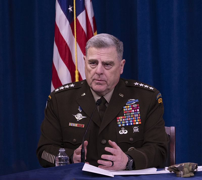 Председатель Объединённого комитета начальников штабов Марк Милли заявил, что вооружённые силы США не станут участвовать в урегулировании неоднозначных итогов выборов президента.