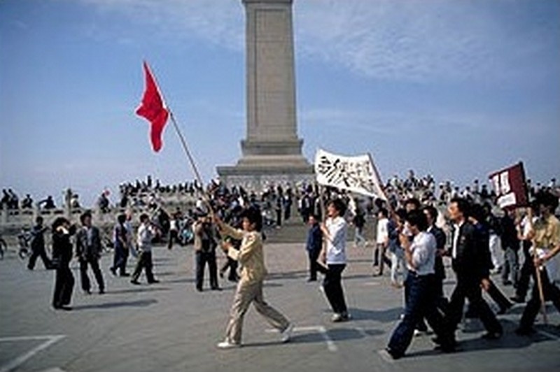 Одна из первых попыток цветной революции. Площадь Тяньаньмэнь в Пекине. Китай, 1989 год.
