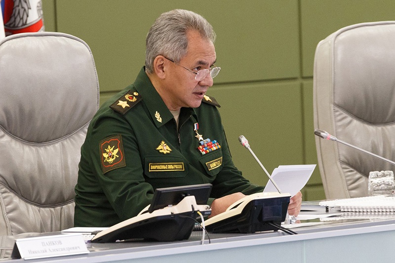 Министр обороны Российской Федерации генерал армии Сергей Шойгу на селекторном совещании3 ноября 2020 года.