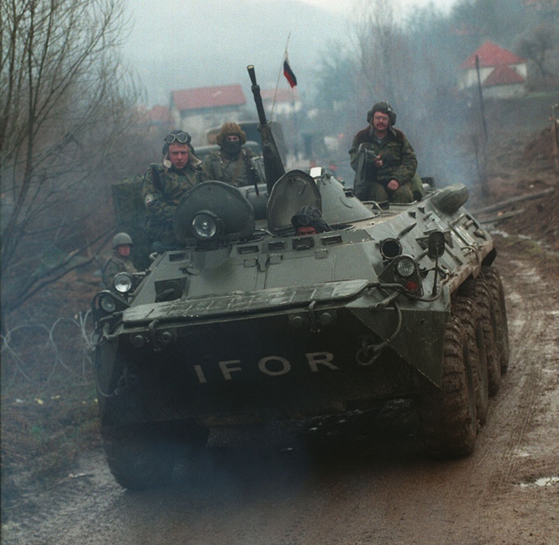 Российские миротворцы в бывшей Югославии, 1995 год.