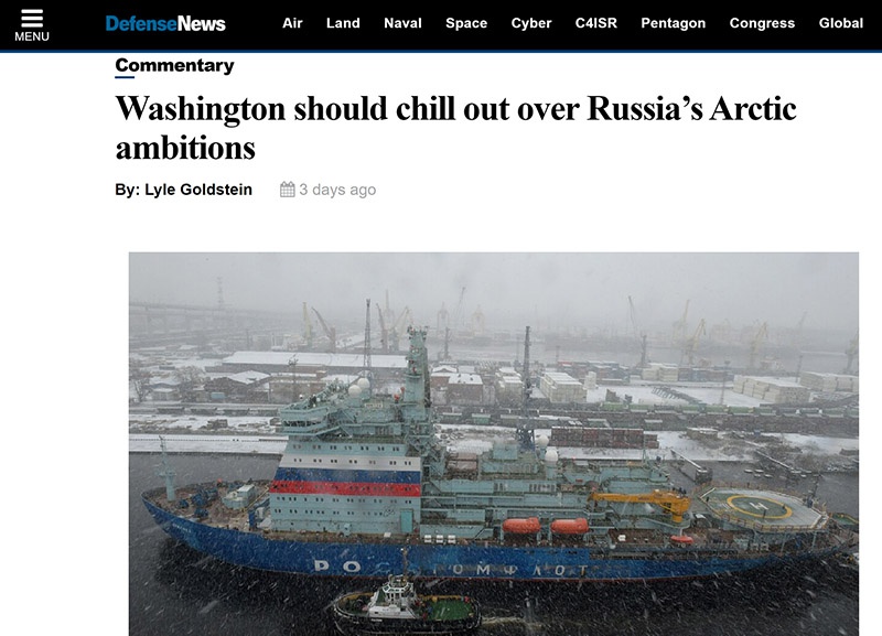 DefenseNews выступил на тему атомного ледокольного флота России.