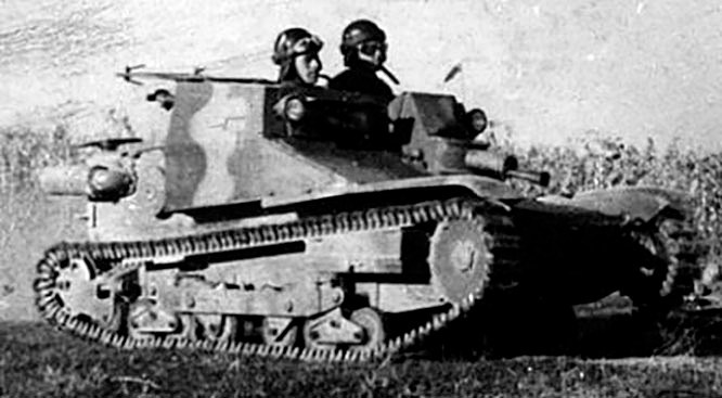 Итальянский танк «Ансальдо» CV-35 франкистов.