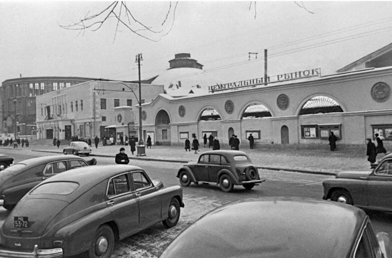 Центральный рынок на Цветном бульваре,1954 год.