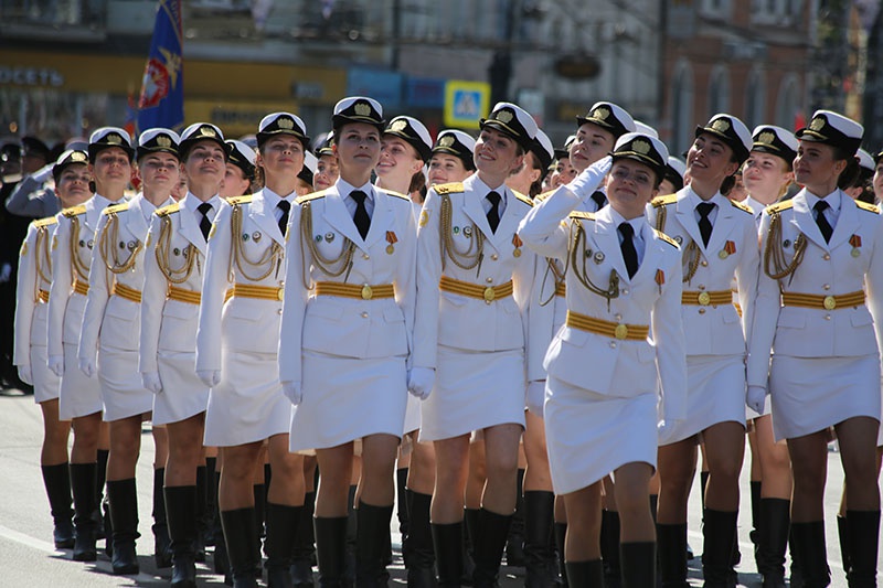 Сводная рота курсантов-девушек ВУНЦ ВМФ «Военно-морская академия».
