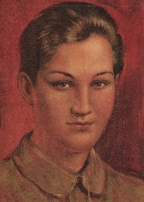 Портрет Зои Космодемьянской.