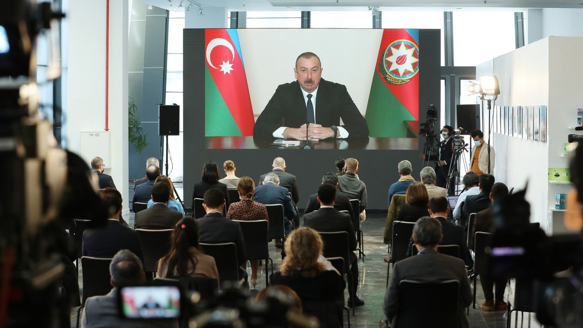 Президент Азербайджана Ильхам Алиев: «Наша политика однозначна и во время войны, и после войны: мы нацелены на мир»