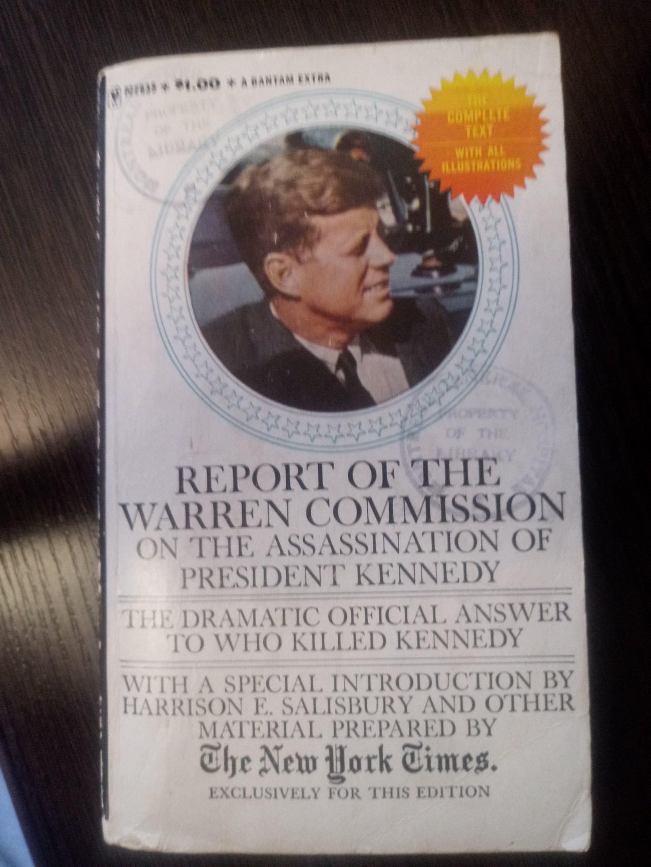 Обложка книги «Report of the Warren Commission».