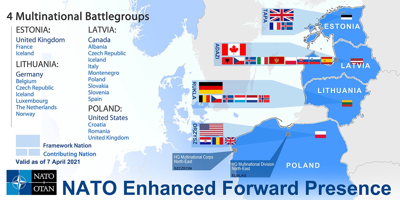 Расширение присутствия войск НАТО у российских границ.