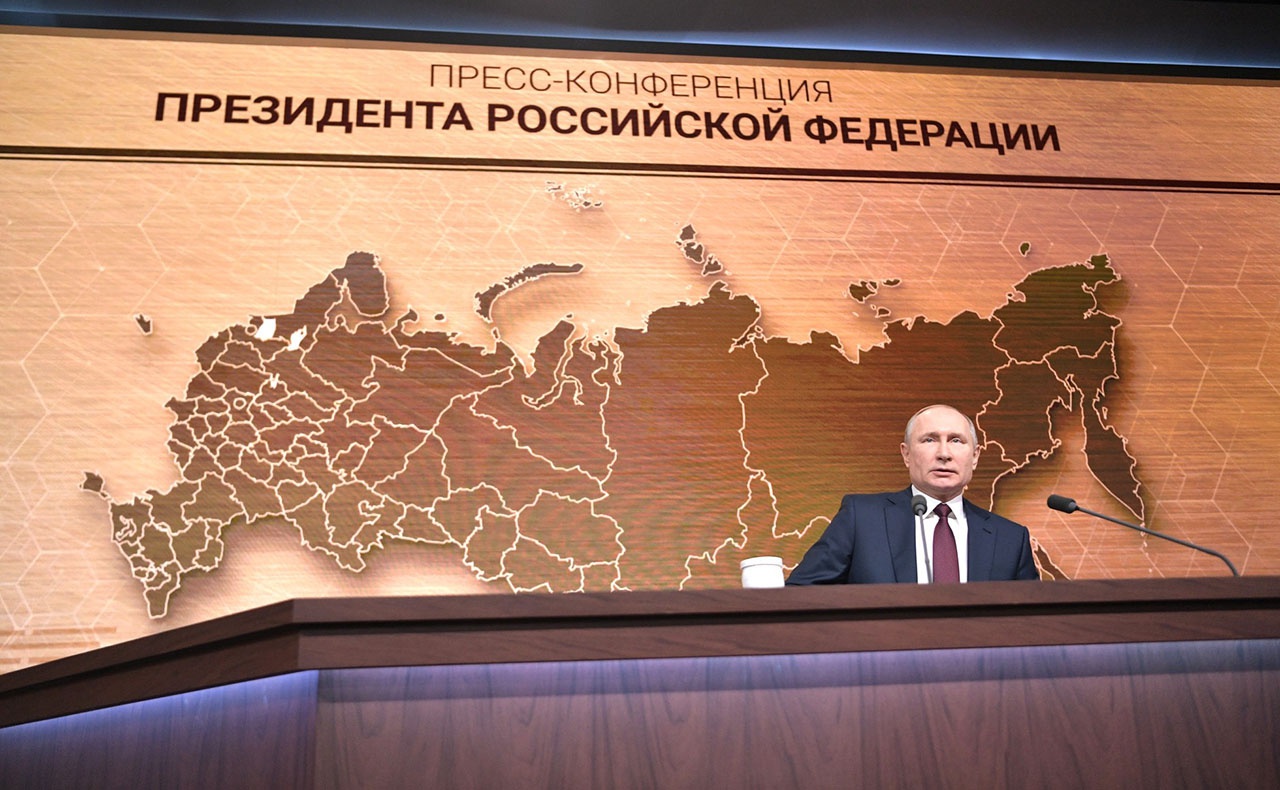 В.В. Путин на 15-й большой пресс-конференции 19 декабря 2019 года.