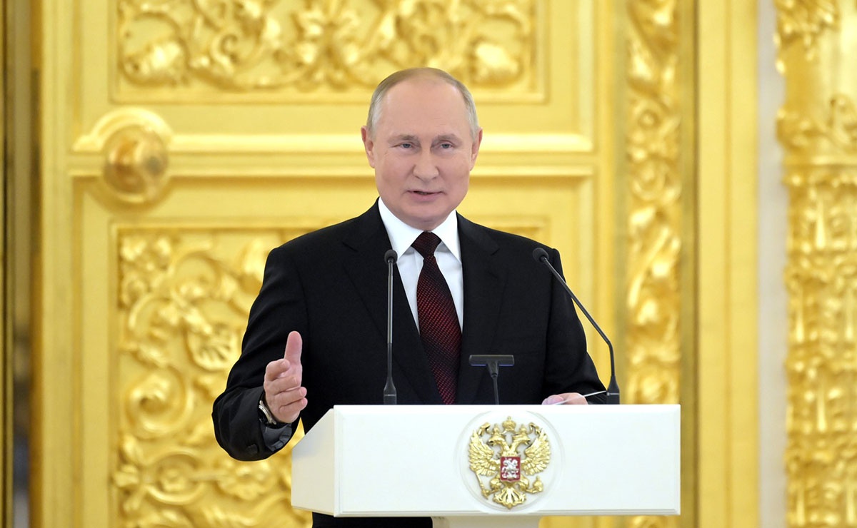Президент Российской Федерации Владимир Путин на церемонии вручения верительных грамот.