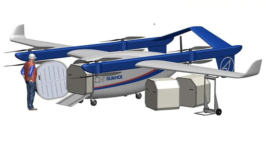 Конструкторы и инженеры ОКБ Сухого совместно с учёными Московского физико-технического института ведут разработку принципиально нового грузового беспилотного самолёта вертикального взлёта и посадки - «Атлас».