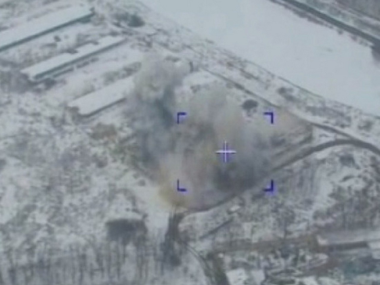 Уничтожение российскими военными склада с вооружением и боеприпасами Вооружённых сил Украины.